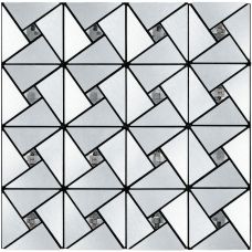 Самоклеющая панель под алюминий Sticker Wall SW-00001325 30х30смх3мм Серебряный