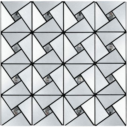 Самоклеющая панель под алюминий Sticker Wall SW-00001325 30*30см*3мм Серебряный