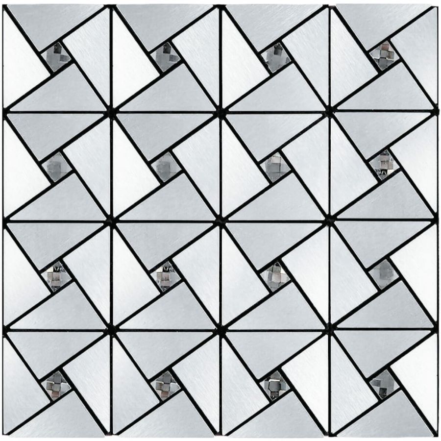 Самоклеющая панель под алюминий Sticker Wall SW-00001325 30*30см*3мм Серебряный