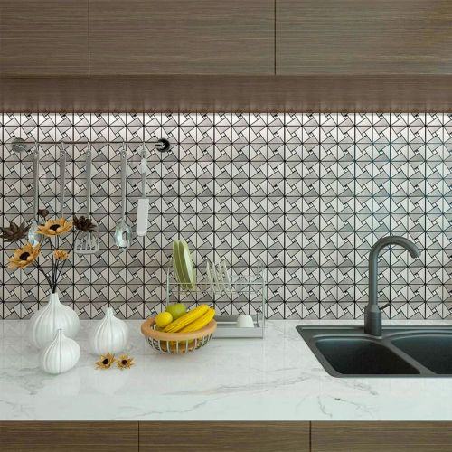 Самоклеющая панель под алюминий Sticker Wall SW-00001325 30*30см*3мм Серебряный