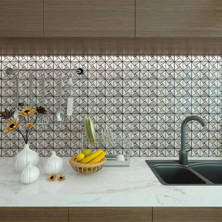 Самоклеющая панель под алюминий Sticker Wall SW-00001325 30*30см*3мм Серебряный