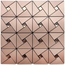 Самоклеющаяся панель под алюминий Sticker Wall SW-00001416 30х30смх3мм Золотисто-розовый