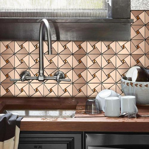 Самоклеющаяся панель под алюминий Sticker Wall SW-00001416 30*30см*3мм Золотисто-розовый