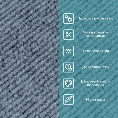 Самоклеящаяся плитка под ковролин Sticker Wall SW-00001418 600*600*4мм Серый