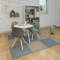 Самоклеящаяся плитка под ковролин Sticker Wall SW-00001418 600х600х4мм Серый