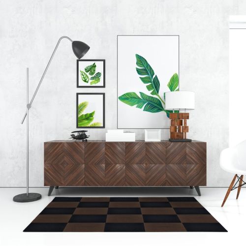 Самоклеящаяся плитка под ковролин Sticker Wall SW-00001422 300*300*4мм Коричневый