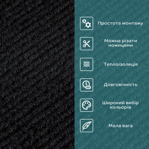 Самоклеящаяся плитка под ковролин Sticker Wall SW-00001423 300*300*4мм Черный