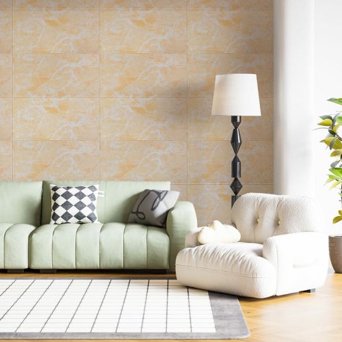 Самоклеющаяся стеновая 3D панель Sticker Wall SW-00001343 под бежевый мрамор 700х700х4мм