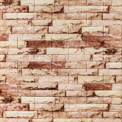 Самоклеющаяся стеновая 3D панель Sticker Wall SW-00001375 камень кладка 700х770х5мм