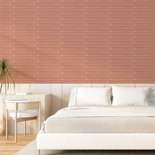 Самоклеющаяся декоративная 3D панель Sticker Wall SW-00001715 Кладка кофе с молоком 700x770x5мм