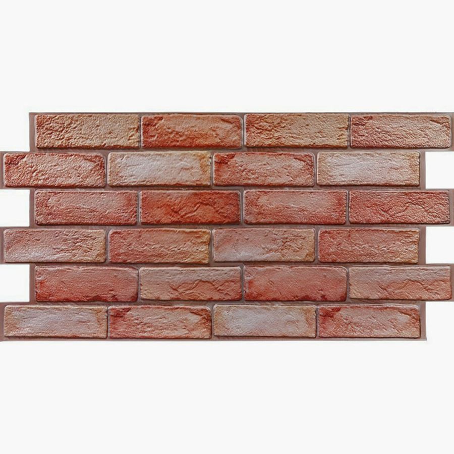 Декоративная ПВХ панель коричнево-розовый кирпич Sticker Wall SW-00001426 960х480х4мм