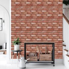 Декоративная ПВХ панель коричнево-розовый кирпич Sticker Wall SW-00001426 960х480х4мм