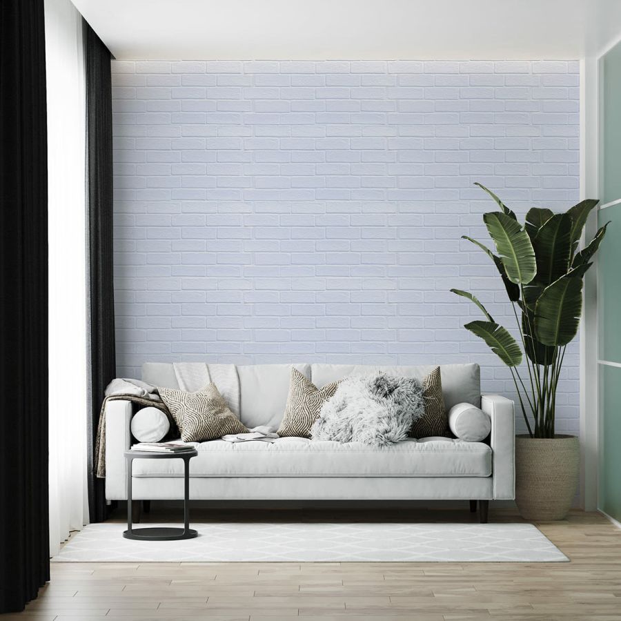 Декоративная ПВХ панель белый кирпич Sticker Wall SW-00001427 960х480х4мм