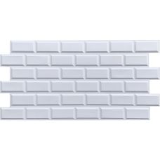 Декоративная ПВХ панель белый клинкерный кирпич Sticker Wall SW-00001431 960х480х4мм
