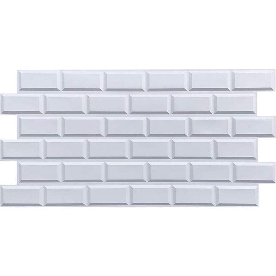 Декоративная ПВХ панель белый клинкерный кирпич Sticker Wall SW-00001431 960х480х4мм