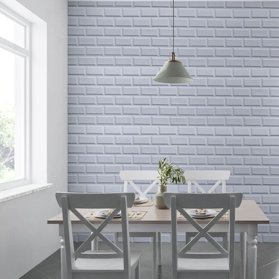 Декоративная ПВХ панель белый клинкерный кирпич Sticker Wall SW-00001431 960х480х4мм