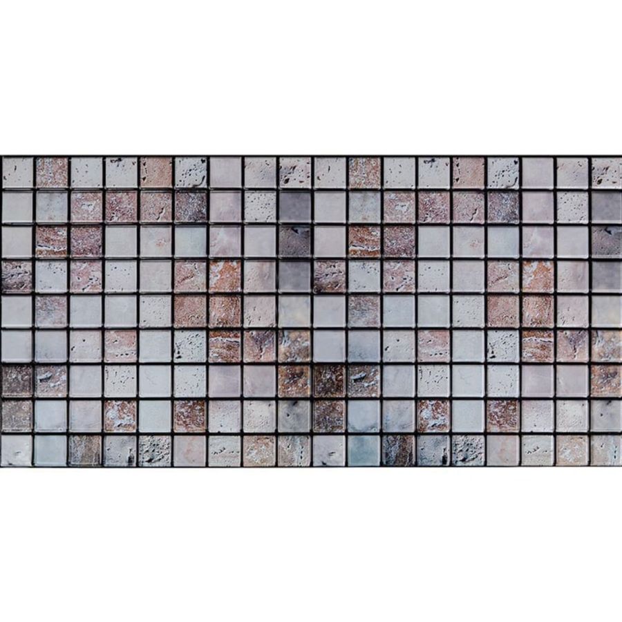 Декоративная ПВХ панель мозаика под бежевый мрамор Sticker Wall SW-00001433 960х480х4мм