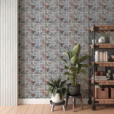 Декоративная ПВХ панель мозаика под бежевый мрамор Sticker Wall SW-00001433 960х480х4мм