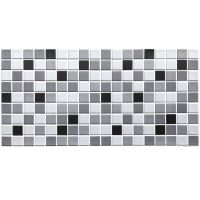Декоративная ПВХ панель черно-белая мозаика Sticker Wall SW-00001432 960х480х4мм