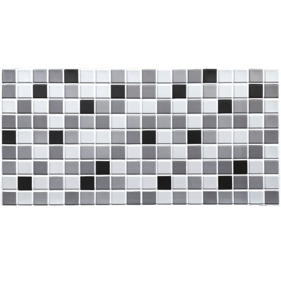 Декоративная ПВХ панель черно-белая мозаика Sticker Wall SW-00001432 960х480х4мм