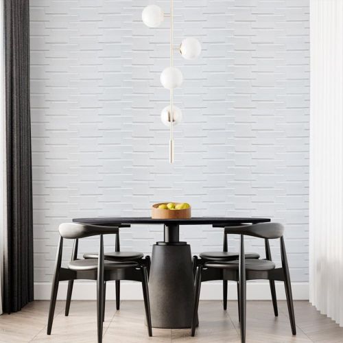 Самоклеющаяся 3D панель белая кладка Sticker Wall 19600х700х5мм