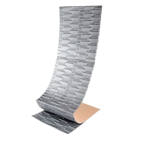 Самоклеющаяся 3D панель кладка серебро Sticker Wall 19600х700х5мм