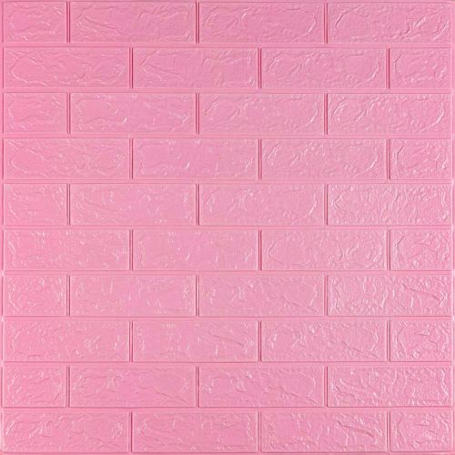 Самоклеющаяся 3D панель под розовый кирпич Sticker Wall 3080х700х3мм