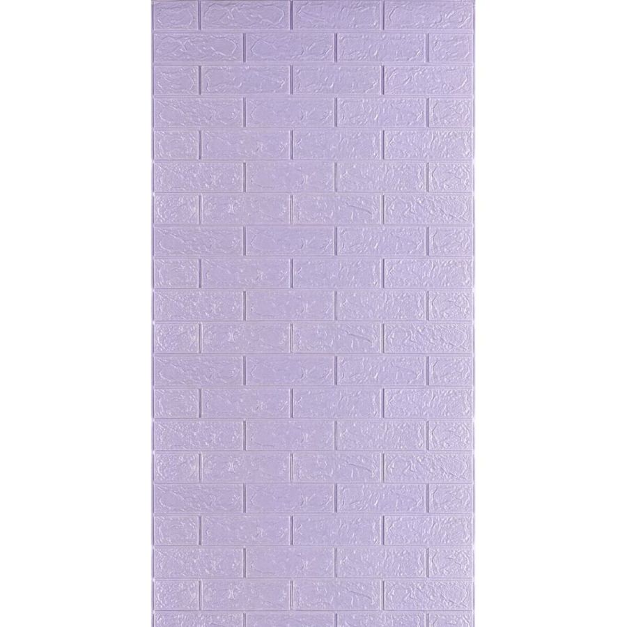 Самоклеющаяся 3D панель под светло-фиолетовый кирпич Sticker Wall 3080х700х3мм
