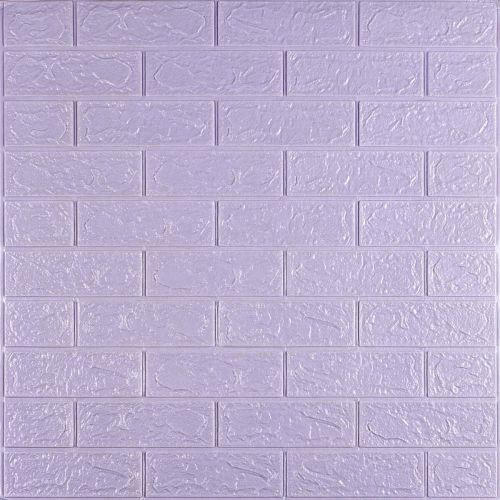 Самоклеющаяся 3D панель под светло-фиолетовый кирпич Sticker Wall 3080х700х3мм