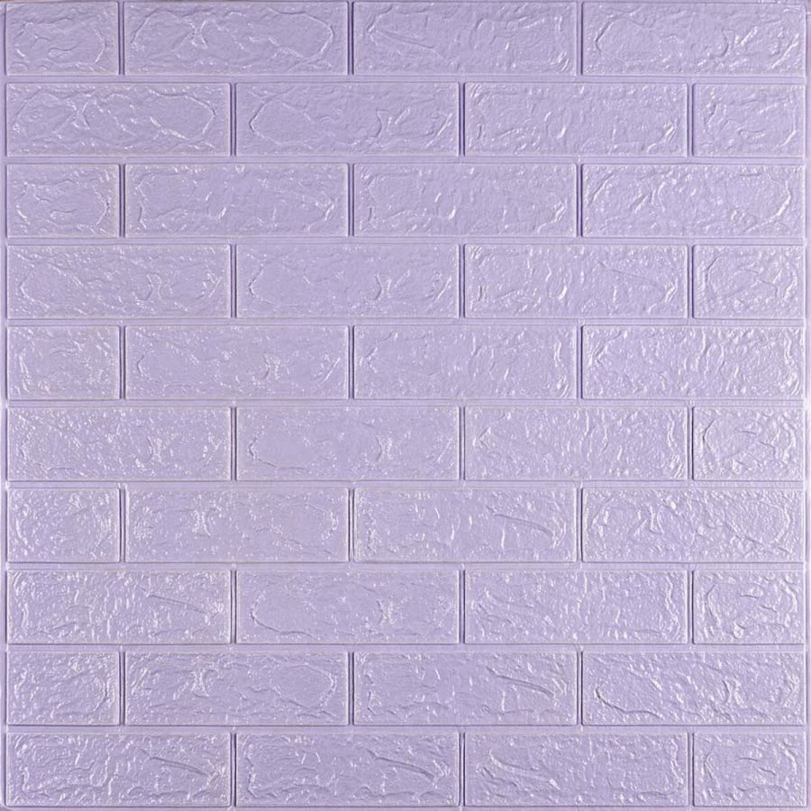 Самоклеющаяся 3D панель под светло-фиолетовый кирпич Sticker Wall 3080х700х3мм