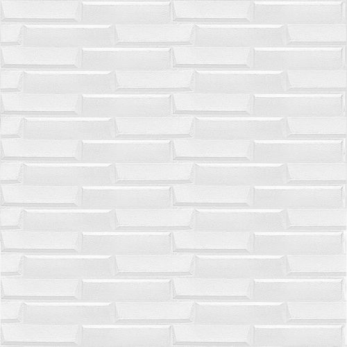 Самоклеющаяся 3D панель белая кладка Sticker Wall 3080х700х5мм