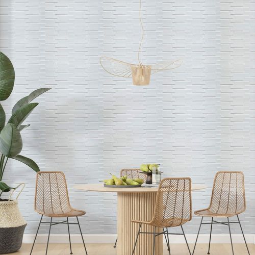 Самоклеющаяся 3D панель белая кладка Sticker Wall 3080х700х5мм