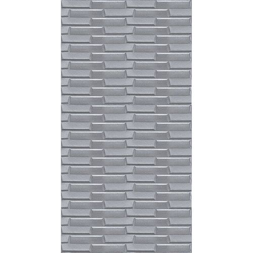 Самоклеющаяся 3D панель кладка серебро Sticker Wall 3080х700х5мм