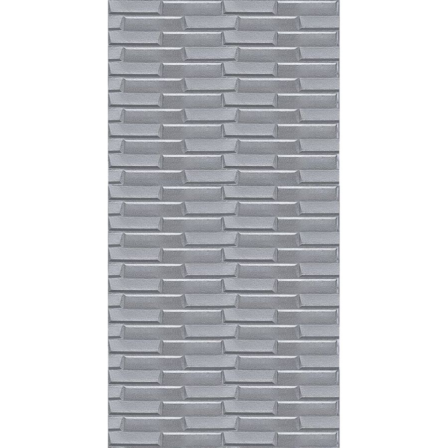 Самоклеющаяся 3D панель кладка серебро Sticker Wall 3080х700х5мм