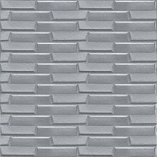 Самоклеющаяся 3D панель кладка серебро Sticker Wall 3080х700х5мм
