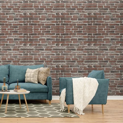 Самоклеющаяся 3D панель под красный екатеринослав кирпич Sticker Wall 3080x700x3мм