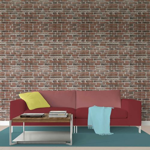 Самоклеющаяся 3D панель под красный екатеринослав кирпич Sticker Wall 3080x700x3мм