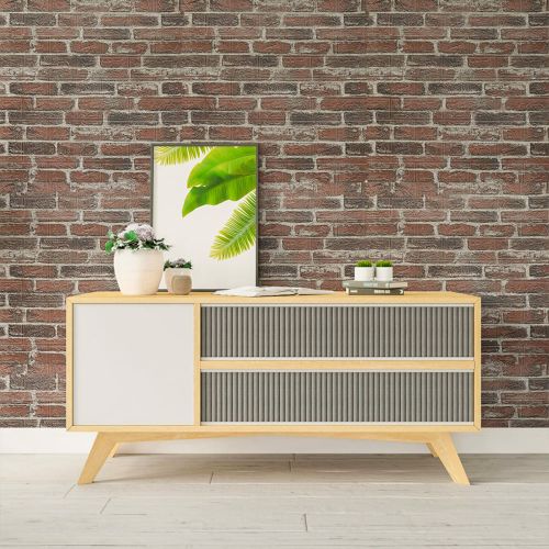 Самоклеющаяся 3D панель под красный екатеринослав кирпич Sticker Wall 3080x700x3мм