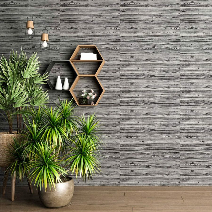 Самоклеющаяся 3D панель под дерево цвета зебры Sticker Wall 2800х700х3мм