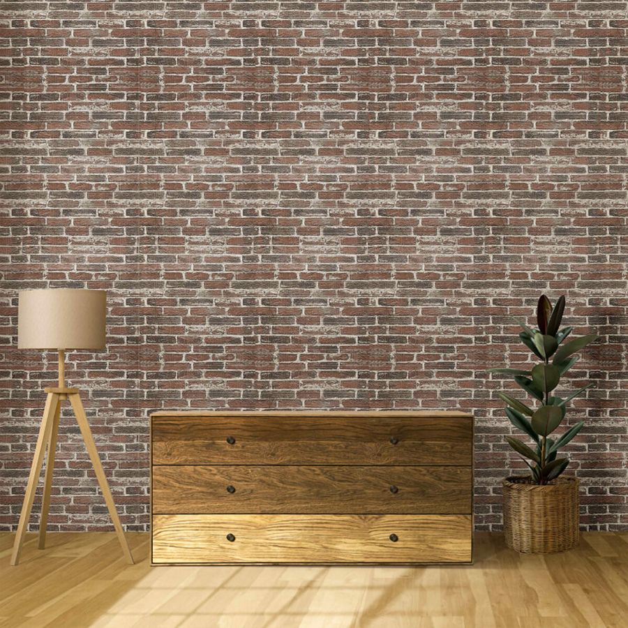 Самоклеющаяся 3D панель под красный екатеринослав кирпич Sticker Wall 20000x700x3мм