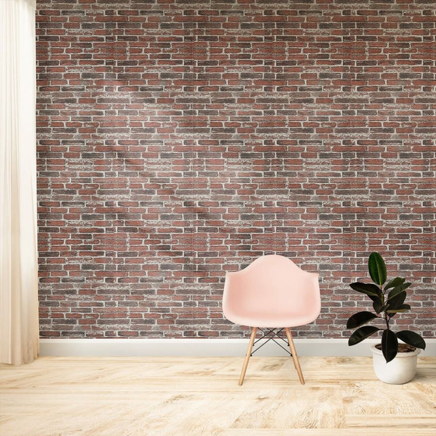 Самоклеющаяся 3D панель под красный екатеринослав кирпич Sticker Wall 20000x700x3мм