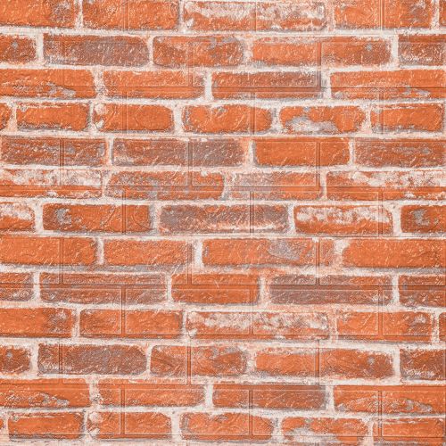 Самоклеющаяся 3D панель под рыжий екатеринослав кирпич Sticker Wall 20000х700х3мм