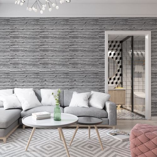 Самоклеющаяся 3D панель под дерево цвета зебры Sticker Wall 20000х700х3мм