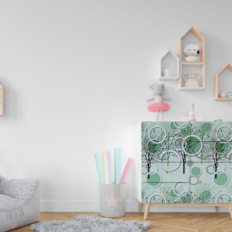 Пленка на самоклейке Sticker Wall на бумажной основе дерево абстракция 67см*10M (S) SW-00001512
