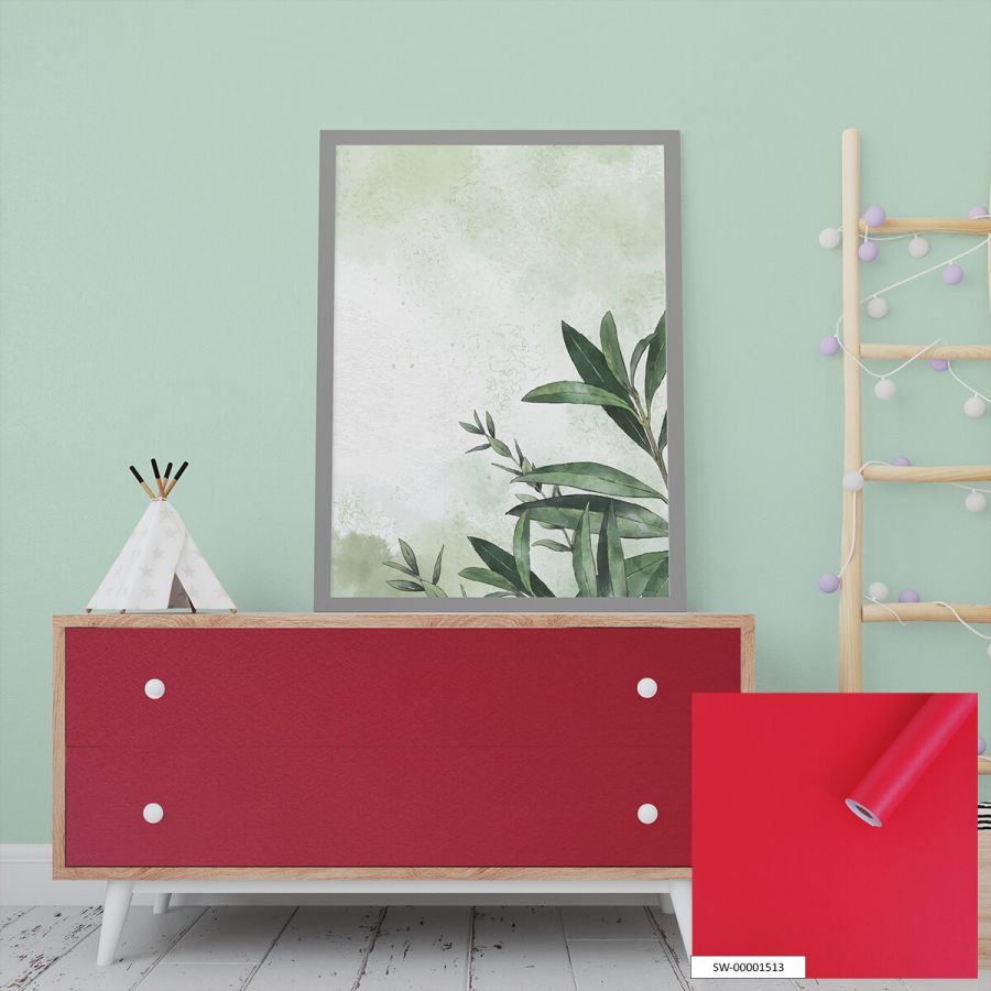 Пленка на самоклейке Sticker Wall красная 67cm*10m (S) SW-00001513