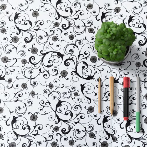 Пленка на самоклейке Sticker Wall черный узор 90cm*10m (S) SW-00001515