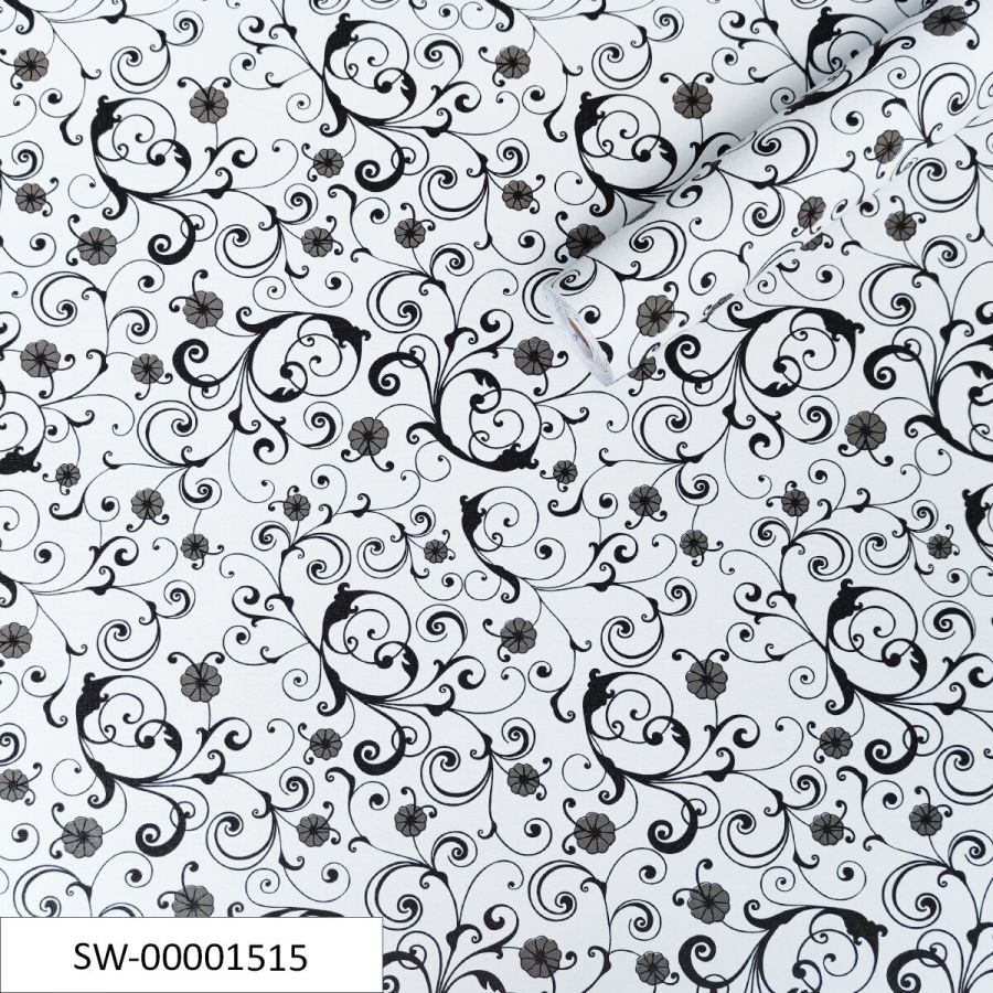 Пленка на самоклейке Sticker Wall черный узор 90cm*10m (S) SW-00001515