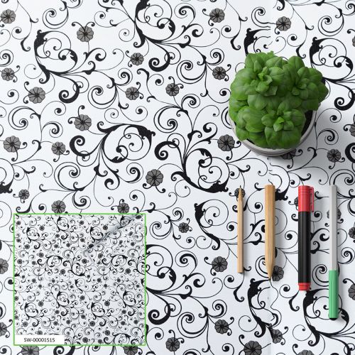 Пленка на самоклейке Sticker Wall черный узор 90cm*10m (S) SW-00001515