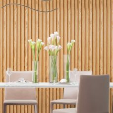 Декоративная стеновая рейка  Sticker Wall 160х23х3000мм (D) SW-00001526 Светло-коричневая