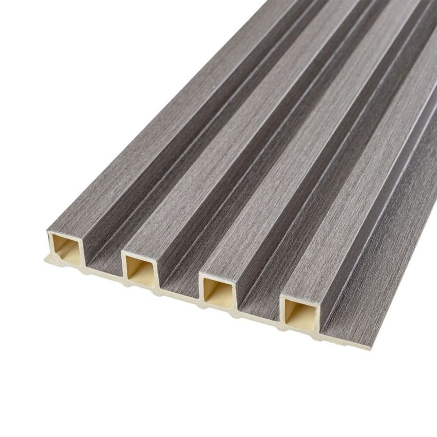 Декоративная стеновая рейка Sticker Wall 160*23*3000мм (D) SW-00001528 Светло-серая